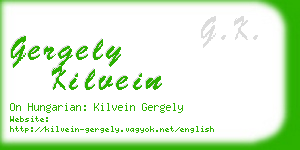 gergely kilvein business card